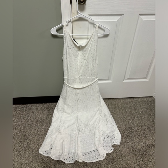 WHBM Eyelet Ruffle Wrap Dress - Picture 5 of 6